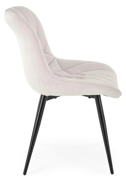 Scaun K567, bej - Havana 2, stofa catifelata/otel, 47x63x85 cm