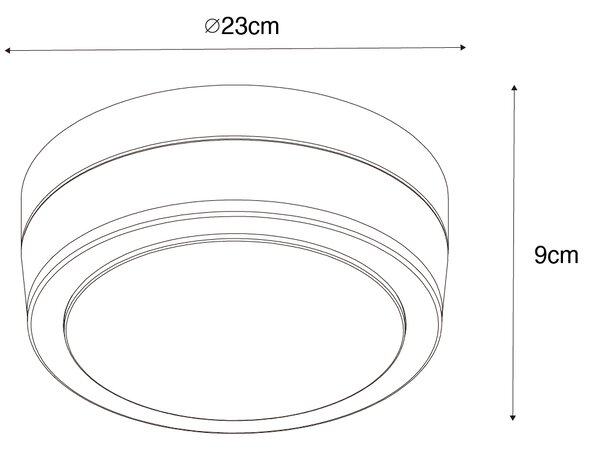 Plafonieră modernă pentru exterior din oțel 23 cm IP44 - Flavi