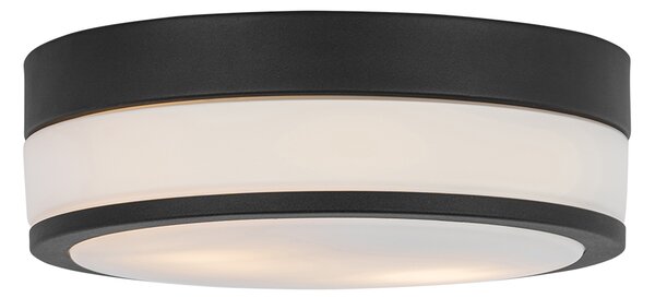 Plafoniera moderna pentru exterior neagra 28 cm IP44 - Flavi
