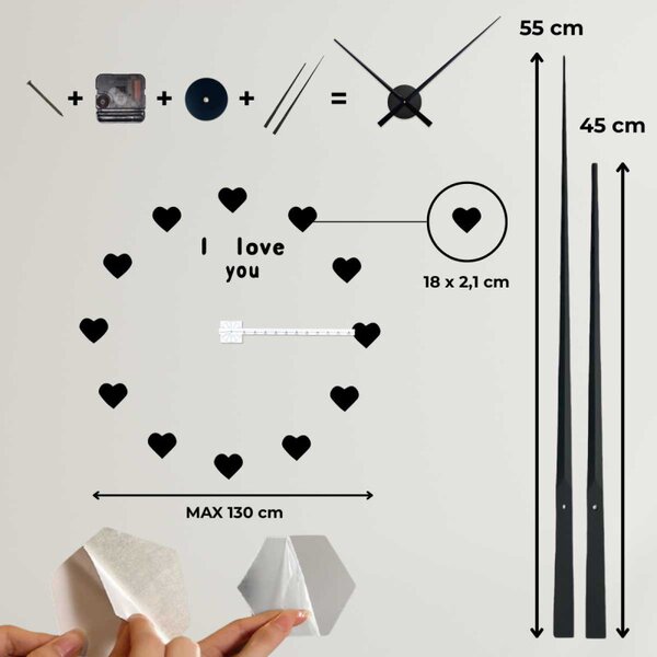Ceas de perete creativ din plastic | SPLIT