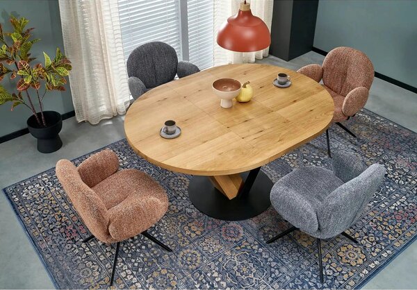 Scaun K568, gri/negru, stofa clasica/otel, 65x64x82 cm