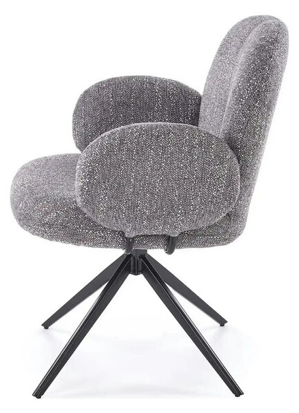 Scaun K568, gri/negru, stofa clasica/otel, 65x64x82 cm