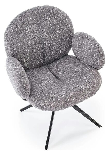 Scaun K568, gri/negru, stofa clasica/otel, 65x64x82 cm