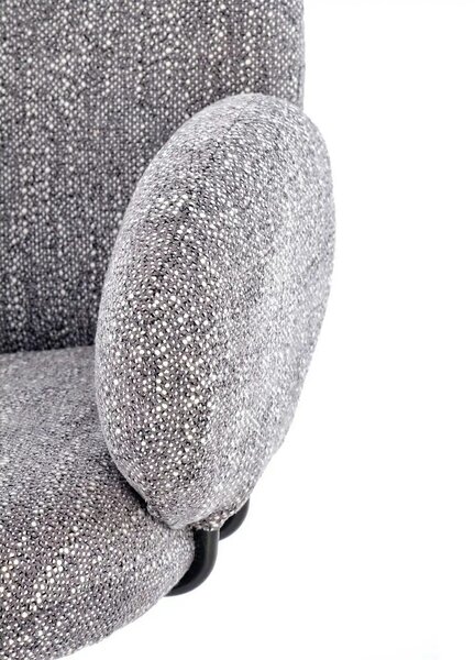 Scaun K568, gri/negru, stofa clasica/otel, 65x64x82 cm