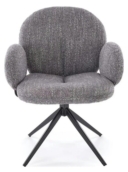 Scaun K568, gri/negru, stofa clasica/otel, 65x64x82 cm