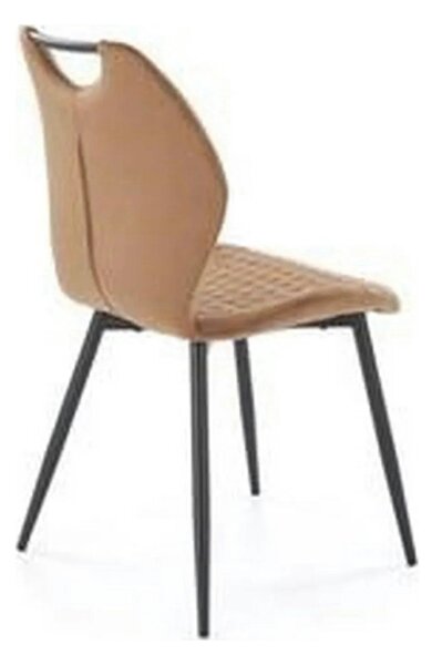 Scaun K569, bej - HLR 11, stofa catifelata/otel, 47x54x84 cm