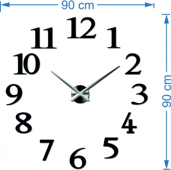 Autocolant modern cu ceas de perete - CREVER