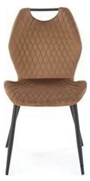 Scaun K569, bej - HLR 11, stofa catifelata/otel, 47x54x84 cm