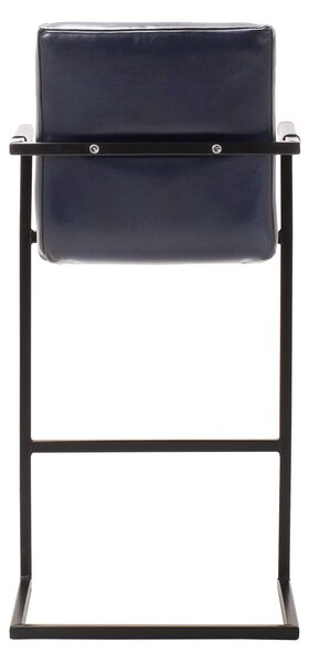 Scaun bar din piele Nomad Ribbed L DarkBrown