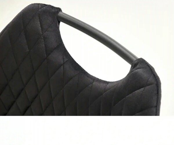 Scaun K569, negru - HLR 66, stofa catifelata/otel, 47x54x84 cm