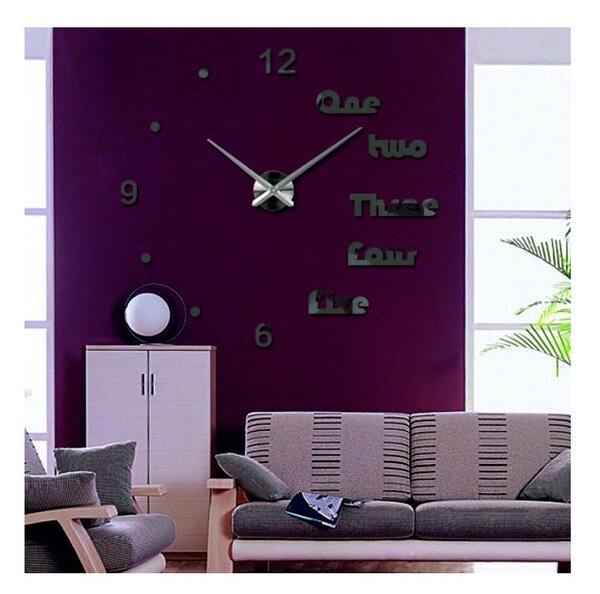 Ceas de perete 3D Stylesa Modern DIY DRIWAL S039 i albastru