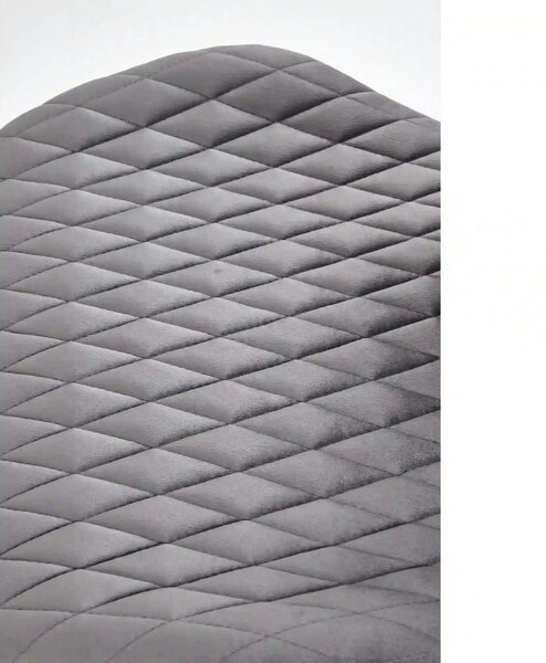 Scaun K569, gri - HLR 21, stofa catifelata/otel, 47x54x84 cm