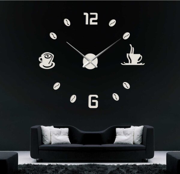 Ceas de perete adeziv cafea | COFFE