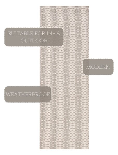 Covor pentru exterior NORTHRUGS Meadow, 80 x 200 cm, gri