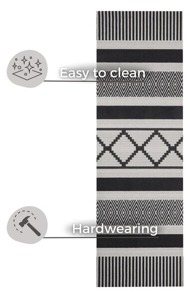 Covor de bucătărie / traversă Zala Living Cook & Clean Urban, 45 x 140 cm, negru-gri