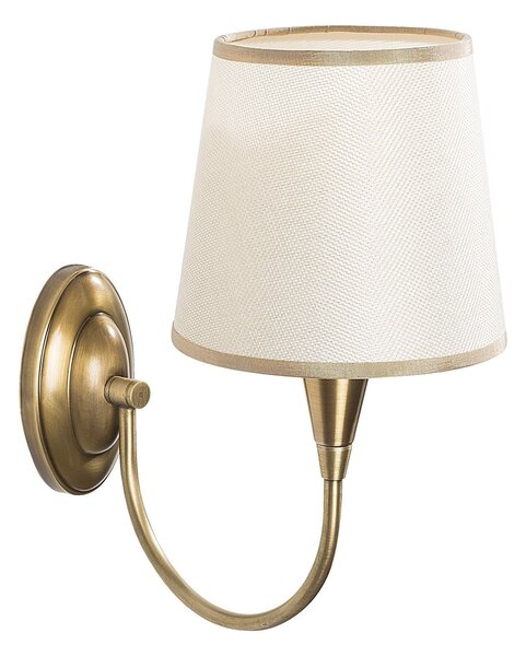 Lampa perete PARDO 3031, auriu/alb, metal/material textil, 16x28x31 cm