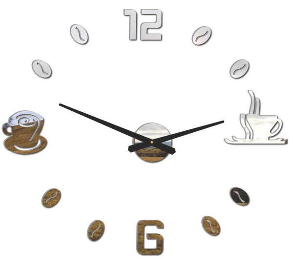 Ceas de perete adeziv cafea | COFFE
