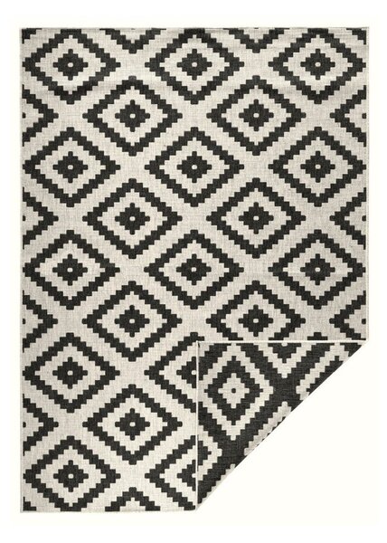 Covor adecvat pentru exterior NORTHRUGS Malta, 80 x 150 cm, negru - crem