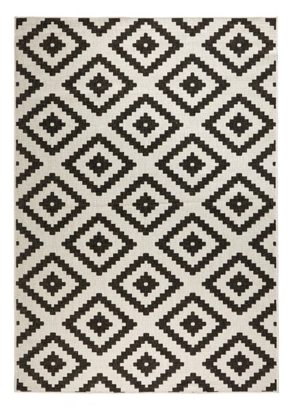 Covor adecvat pentru exterior NORTHRUGS Malta, 80 x 150 cm, negru - crem