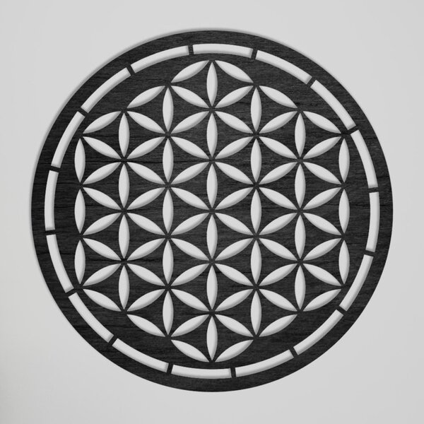 Mandala din lemn, decorațiune de perete | HAAMONY