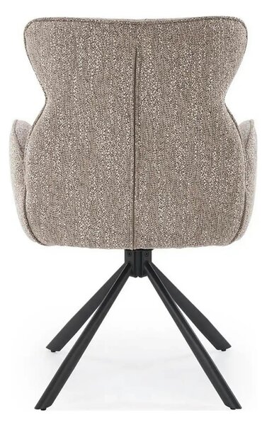 Scaun K571, bej inchis/negru, stofa clasica/otel, 63x64x93 cm