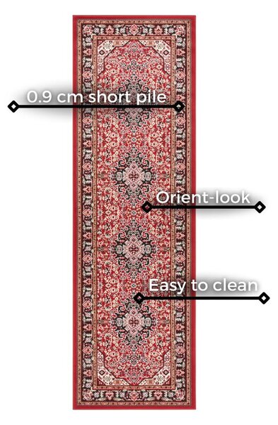 Traversă Nouristan Skazar Isfahan, 80 x 250 cm, roșu