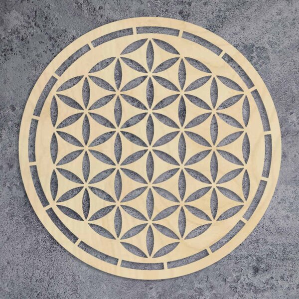 Mandala din lemn, decorațiune de perete | HAAMONY