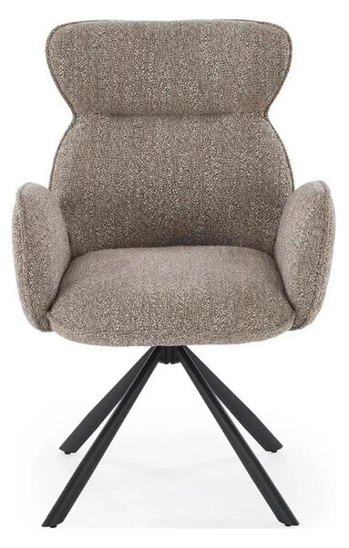 Scaun K571, bej inchis/negru, stofa clasica/otel, 63x64x93 cm
