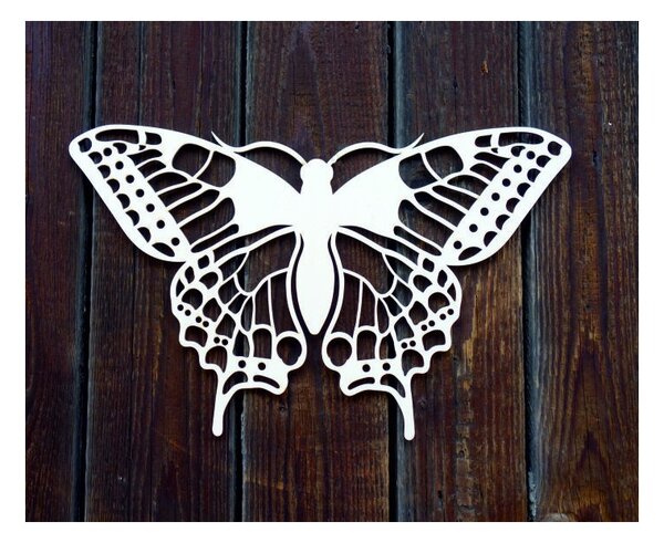 XLL 1100 X 647 mm Fluture de noapte sculptat din placaj LEOPARTID din lemn