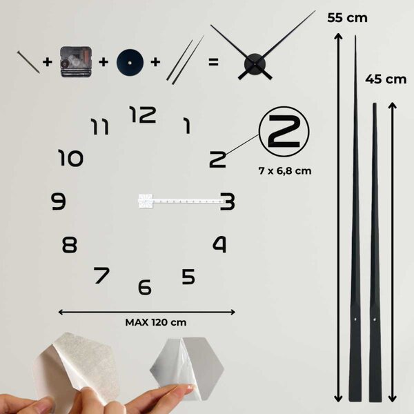Ceas 3D adeziv - NUMBEA