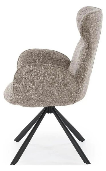 Scaun K571, bej inchis/negru, stofa clasica/otel, 63x64x93 cm