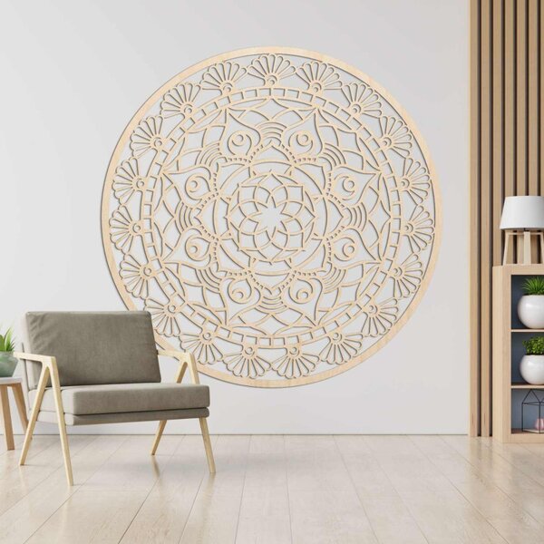 Decorațiune murală din lemn cu mandala | JOKOPO
