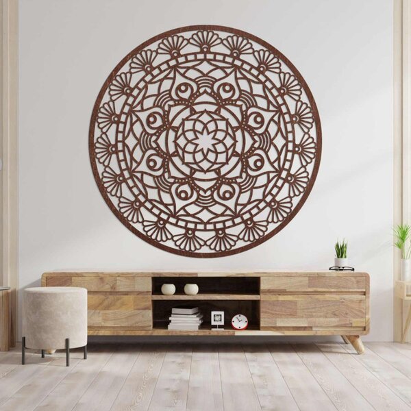 Decorațiune murală din lemn cu mandala | JOKOPO