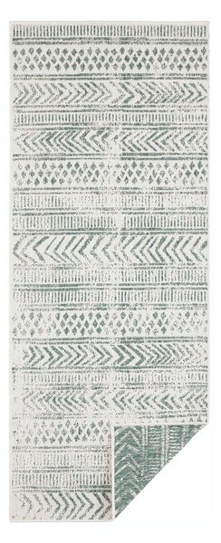 Covor adecvat pentru exterior NORTHRUGS Biri, 80 x 350 cm, verde-crem