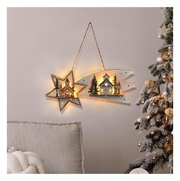 Decorațiune LED de Crăciun Brilagi LED/2xAA cometă