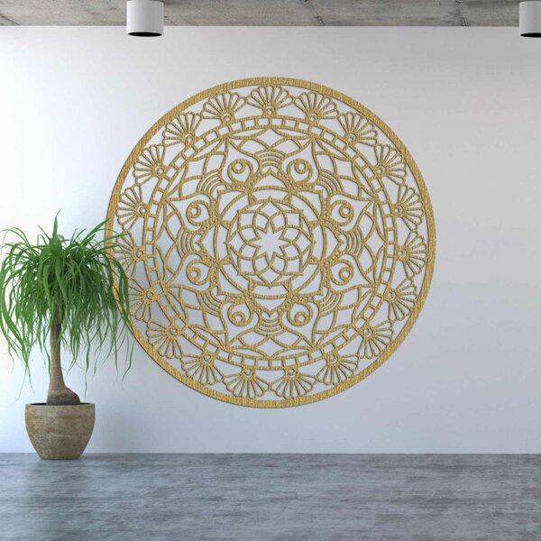 Decorațiune murală din lemn cu mandala | JOKOPO