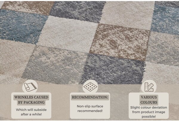 Covor tip traversă albastru/bej 80x200 cm Terrain – Hanse Home