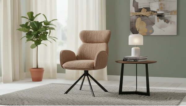 Scaun K571, scortisoara/negru, stofa clasica/otel, 63x64x93 cm
