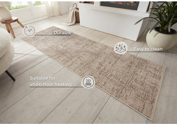 Covor tip traversă maro/bej 80x200 cm Terrain – Hanse Home