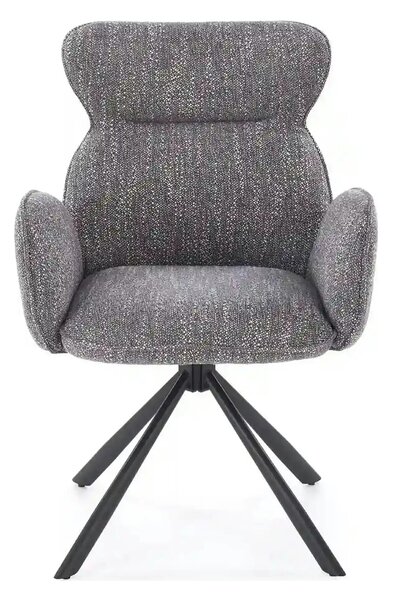 Scaun K571, gri/negru, stofa clasica/otel, 63x64x93 cm