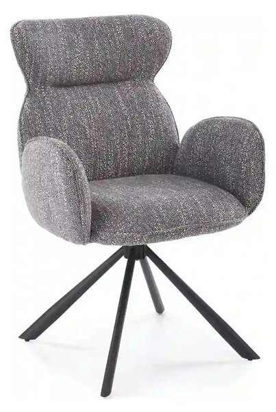 Scaun K571, gri/negru, stofa clasica/otel, 63x64x93 cm
