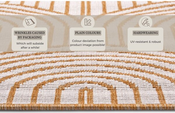 Covor de exterior galben ocru 120x170 cm Pangli Ochre – Hanse Home