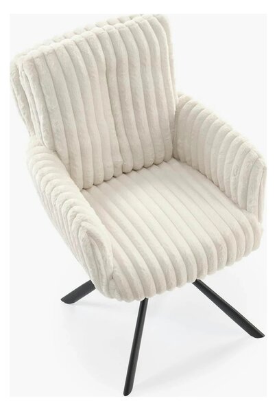Scaun K572, crem - Vito 23, blana articiala/otel, 62x68x93 cm