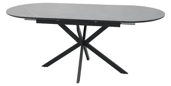 Masa extensibila GASTON, gri mat cu efect de marmura, ceramica/metal