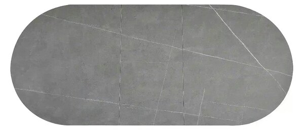 Masa extensibila GASTON, gri mat cu efect de marmura, ceramica/metal
