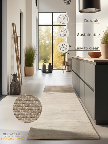 Covor tip traversă bej 80x200 cm Handloom – Hanse Home