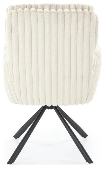 Scaun K572, crem - Vito 23, blana articiala/otel, 62x68x93 cm