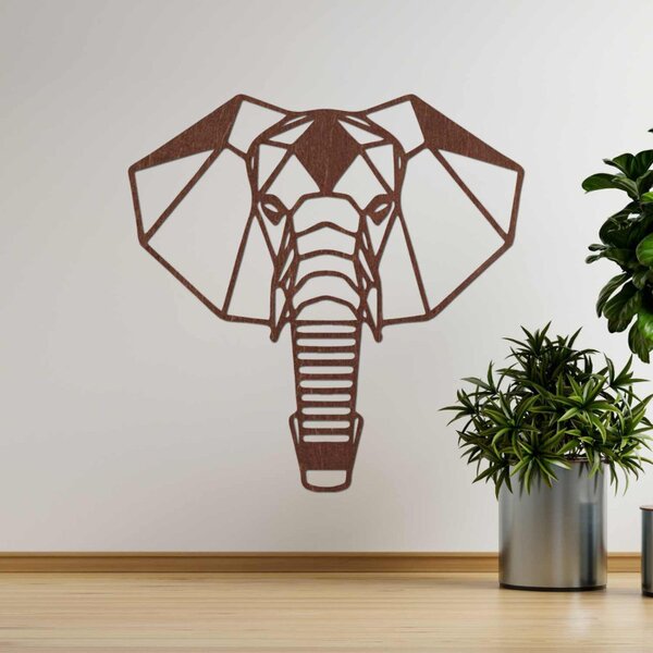 Decorațiune murală din lemn cu cap de elefant | ROYON
