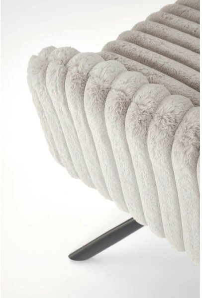 Scaun K572, gri - Vito 07, blana articiala/otel, 62x68x93 cm