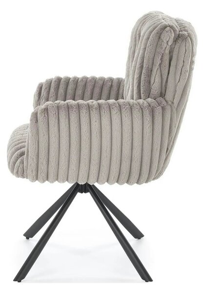 Scaun K572, gri - Vito 07, blana articiala/otel, 62x68x93 cm